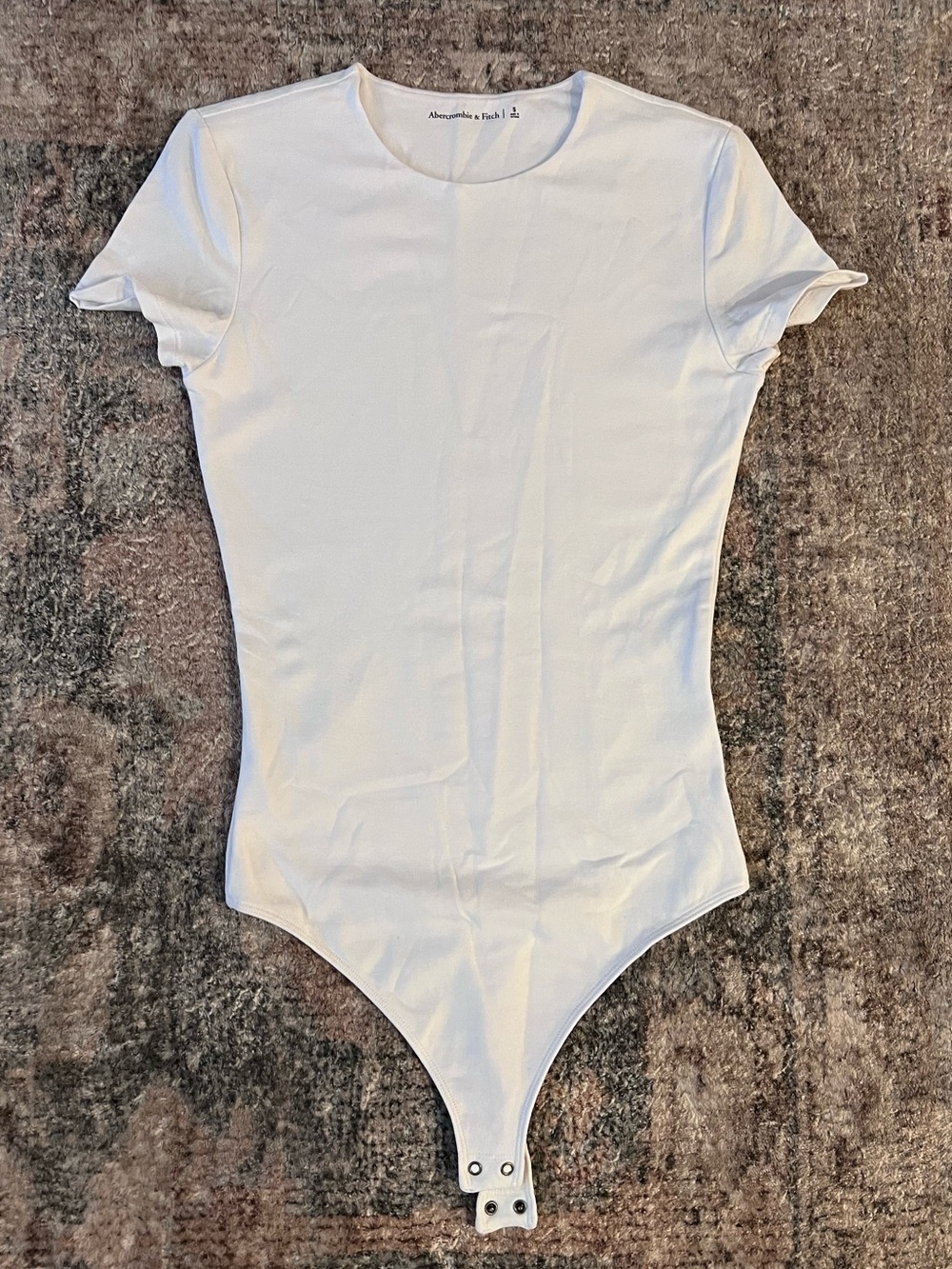 White Short-Sleeve Women’s One-Piece Bodysuit